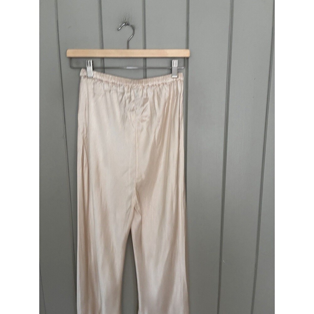 NWT DISSH Simone Satin Bias Pant 10 Pearl Cream White Pull-On Shiny NEW - Picture 5 of 8